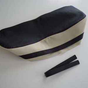 Seat cover, black-cream,Jawa 50 type 05/20/21