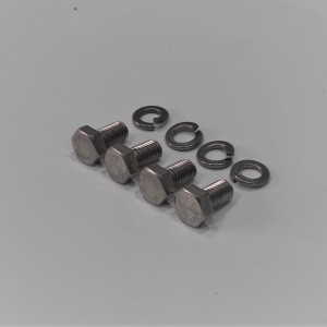 Screws with washers of holder of exhaust silencer, M8, stainless, Jawa Kyvacka, Panelka