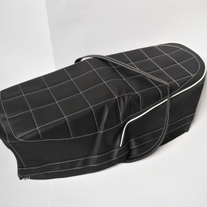 Seat cover, black with white line, CZ