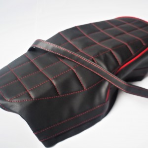 Seat cover, black with red line, CZ