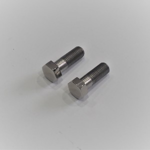 Handlebar mounting bolts, 2 pieces, stainless/polished, Jawa Villiers, Special