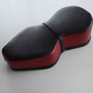 Seat, leatherette, black and red, Jawa, CZ