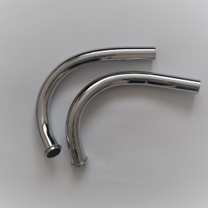 Exhaust pipe, chrome, Jawa 350 typ 554 Libenak