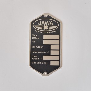 Type label, Jawa 50