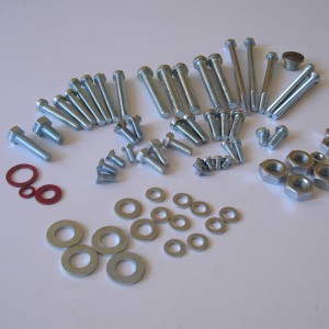 Screw set for engine, zink, Jawa 250 typ 353 Kyvacka