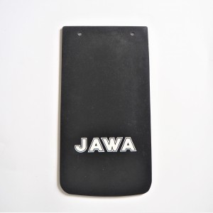 Mud flap, white logo JAWA