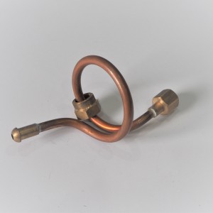 Fuel line to carburetor AMAL, with upper filling, brass, Jawa Special