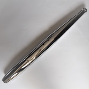 Exhaust silencer, chrome, CZ 125 -175 476 / 477 / 487 / 488