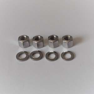 Nuts for cylinder head M6, 4 psc,stainless steel, Jawa 50