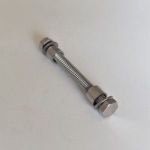 Rear screw for fuel tank and side covers, 70 mm, stainless, polished, Jawa, CZ