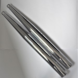 Exhaust silencer, 1020mm/300mm, chrome, Jawa 634-640