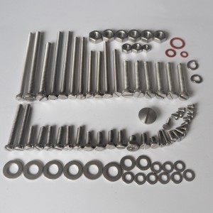 Screw set for engine, stainless, Jawa 350 type 354 Kyvacka