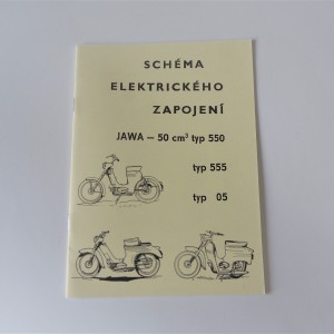 Zapojení elektroinstalace Jawa 50 typ 05/550/555 - formát A5 J.SLOVÁK, 20 stran