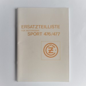Spare parts catalogue CZ 476/477 - L.GERMAN, A4 format, 90 pages