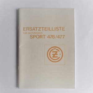 Ersatzteilkatalog CZ 476/477 - S.DEUTSCHE, A4-Format, 90 Seiten