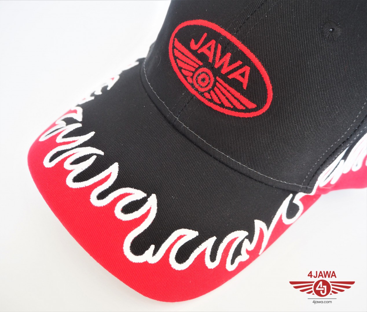 Cap with peak JAWA logo  black 4Jawa  com