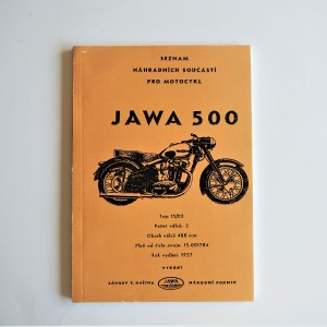 Katalog części zamiennych JAWA 500 OHC 02 - J.CZESKI, format A5, 120 stron