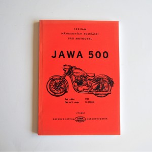 Katalog części zamiennych JAWA 500 OHC 00 - J.CZESKI, format A5, 133 stron