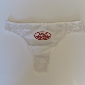 Women's thong panties, white, size M, JAWA logo