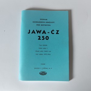 Spare parts catalogue JAWA-CZ 250 TYPE 353/03 - L.CZECH, A5 format, 98 pages
