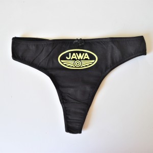 Women's thong panties, black, size S, JAWA logo