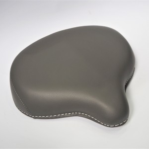 Seat front, half-leather, grey