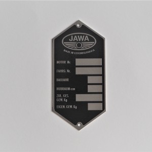Type label, German, Jawa Panelka