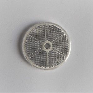 Reflector, white, on the screw, 60 mm, plastic, Jawa, CZ