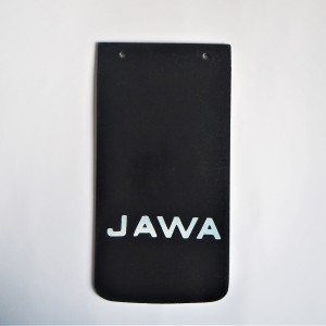 Mud flap, white logo JAWA, original