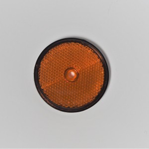 Reflector, Orange, on the screw, 60 mm, plastic, original, Jawa, CZ