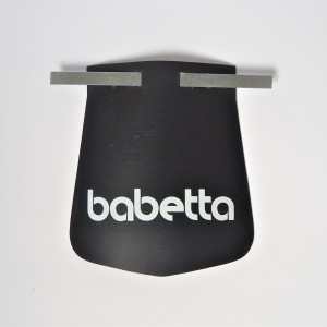 Mud flap, white logo babetta