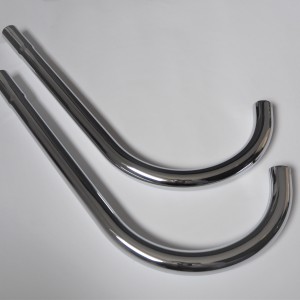 Exhaust pippes, chrome, Jawa 125/150 type 351/352