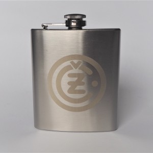 Edelstahl Flachmann, 200 ml, Logo CZ