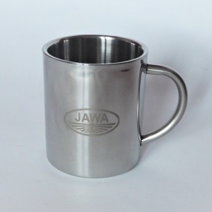Cup, stainless steel, 250 ml, logo JAWA-CZ