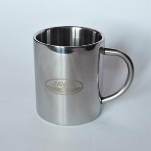 Tasse, Edelstahl, 250 ml, Logo JAWA FJ