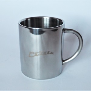 Cup, stainless steel, 250 ml, logo Cezeta