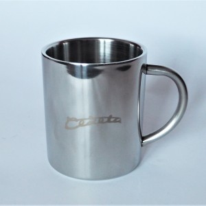 Kubek, 250 ml, stal nierdzewna, logo Cezeta