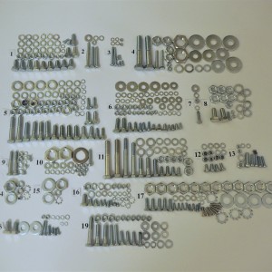 Screw set, all without engine, zinc, Jawa 350/634