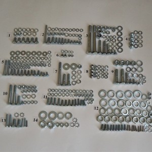 Screw set, all without engine, zinc, CZ 350/472