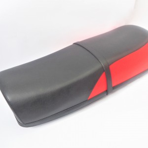 Seat, leatherette, black and red, Jawa 634