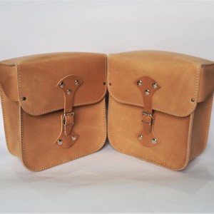 Set of bags, natural leather, 220x240x90mm, Jawa Perak, CZ125/150