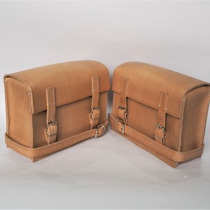 Satz Taschen, Naturleder, 230x170x90mm, Jawa Special