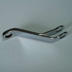 Rear brake plate lever, chrome, Jawa Perak, OHC