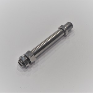 Tube of turn signal, 14 x 119 mm, with nuts, stainless steel, polished, Jawa 634-640