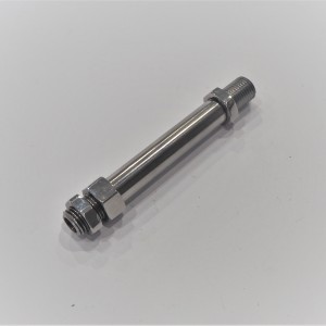 Blinkerrohr, 14 x 119 mm, mit Muttern, Edelstahl, poliert, Jawa 634-640