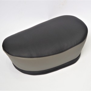 Seat, leather, black-grey, Jawa 50 type 550/555