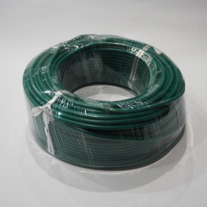 High voltage cable to spark plug, green, plastic, 1m, Jawa, CZ