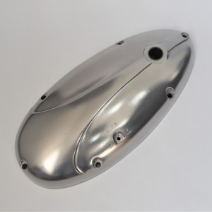 Clutch engine cover, left, chemically polished, Jawa 500 OHC