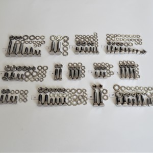 Screw set, all without engine, stainless steel/polished, CZ 125/250