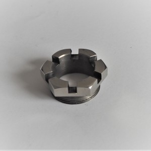 Camshaft guard nut, stainless steel/polished, Jawa 500 OHC 01, 02